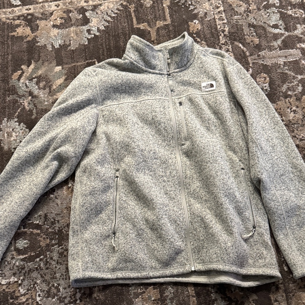 The North Face Light Gray Full-Zip Jacket